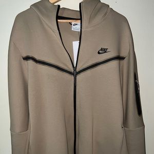 Nike Sportswear Tech Fleece Men's Full-Zip Hoodie - Khaki & Black, XL